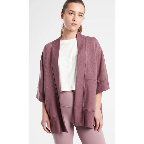 Athleta Lotus Textured Wrap in Dark Vintage Plum Nep - Picture 1 of 12